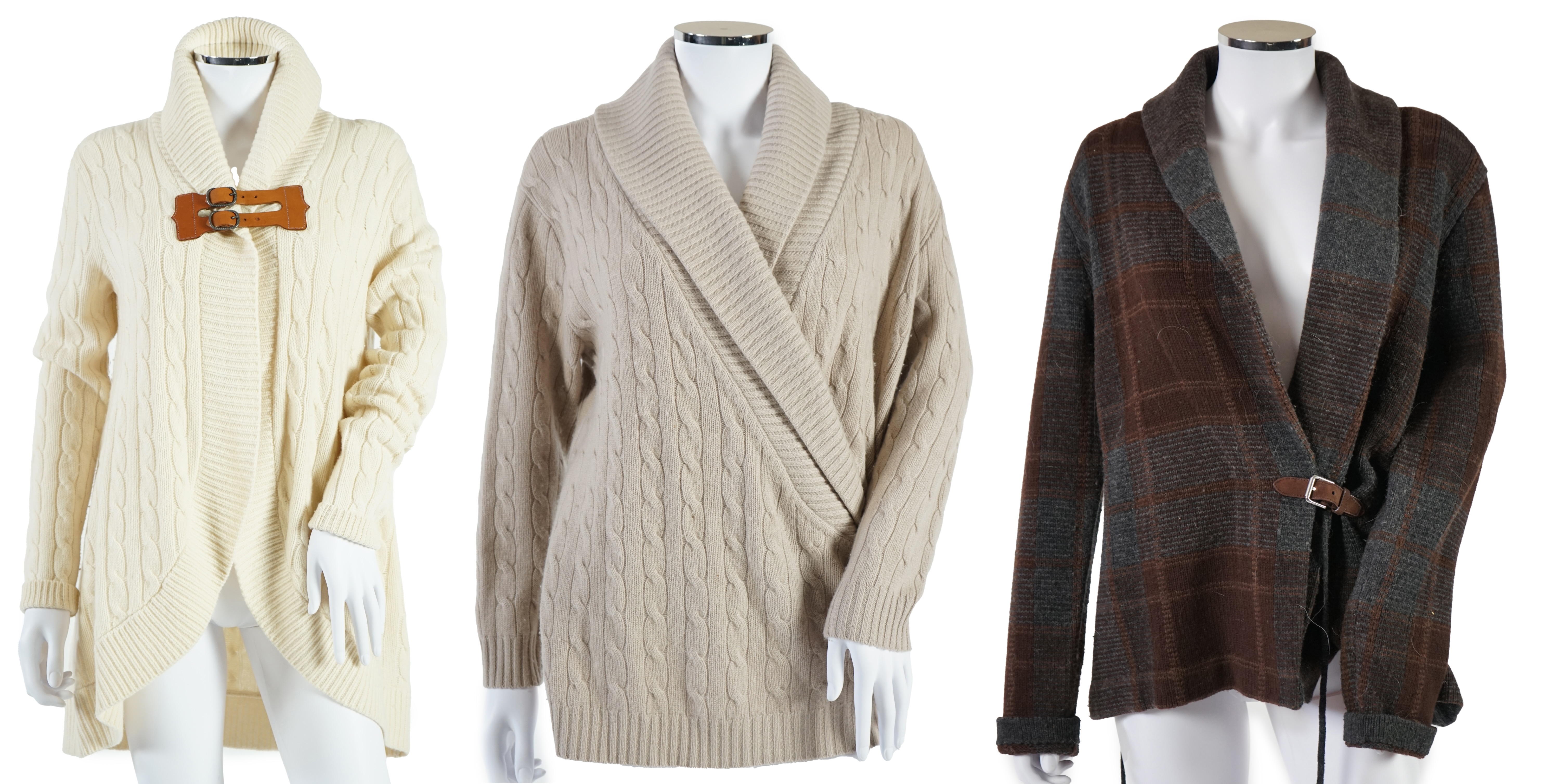 Three lady's Ralph Lauren cardigans. Proceeds to Happy Paws Puppy Rescue